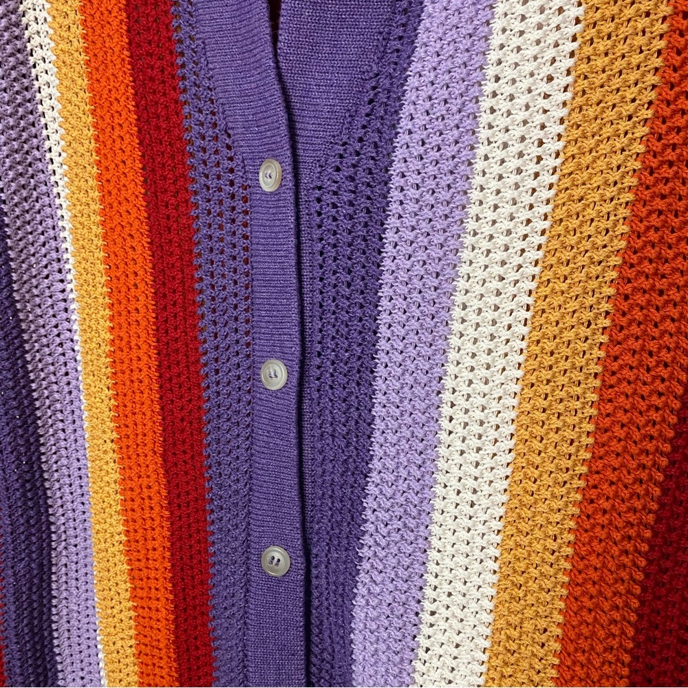 Anthropologie Colorful Striped Crochet Top/Swim Cover - Picture 6 of 6